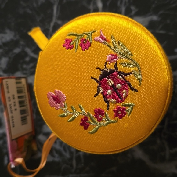 ❤️BUY 2 GET 1 FREE  Vibrant Yellow Floral Cosmetic Bag with Zipper - Picture 12 of 12